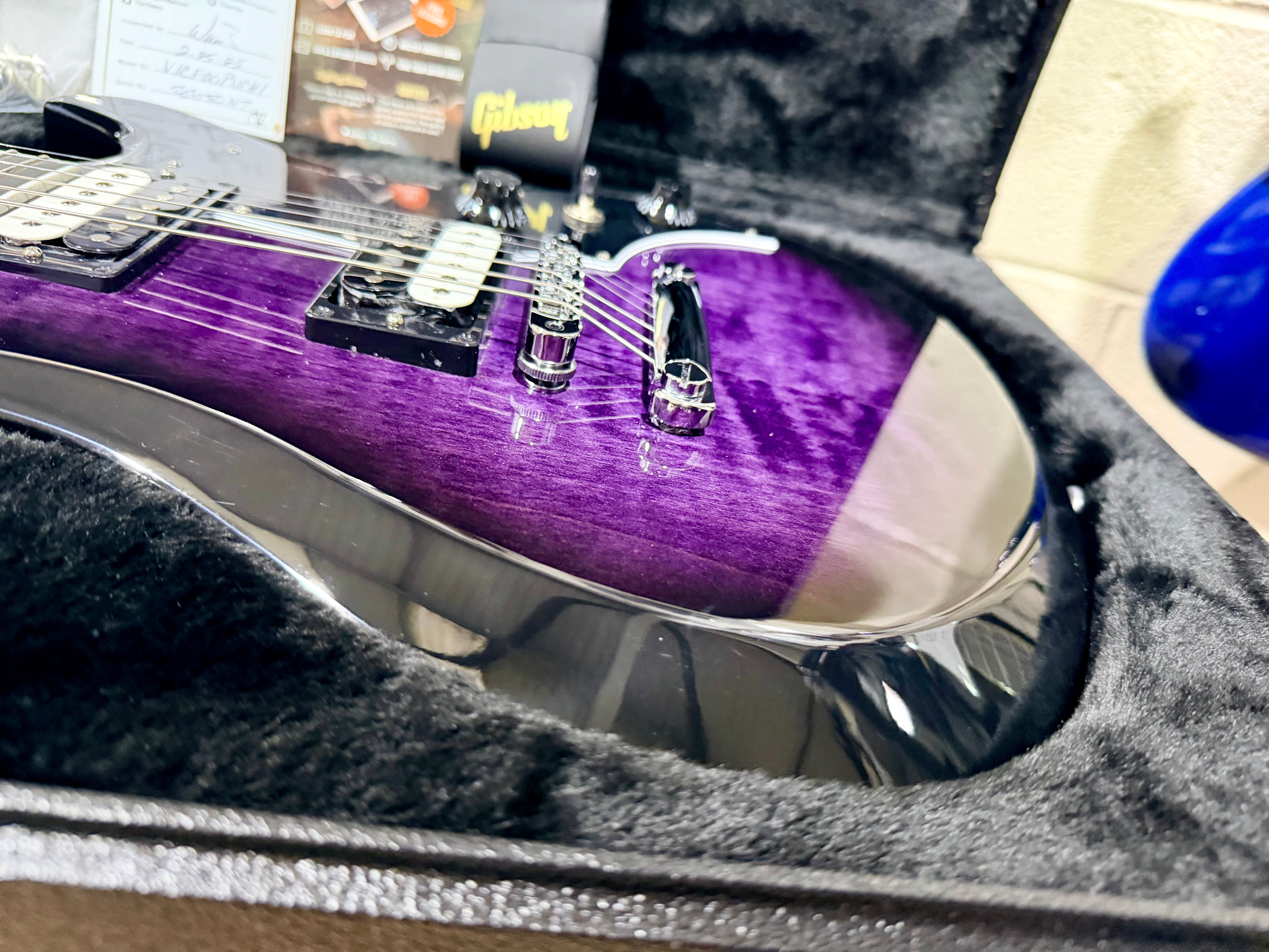 🔥NEW🔥 2025 Gibson Victory Figured Top~ Dark Purple Burst~ Hard Case & Docs!