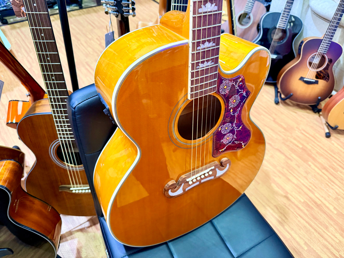 2023 Epiphone J-200 EC Studio Electro-Acoustic~ Natural~ Super Jumbo Guitar