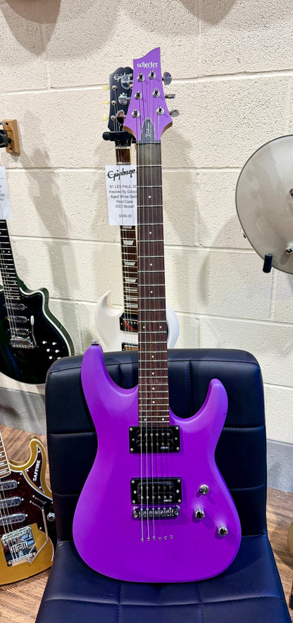 🔥NEW🔥 Schecter C-6 Deluxe~ Purple satin~ Diamond Pickups~ Electric Guitar!