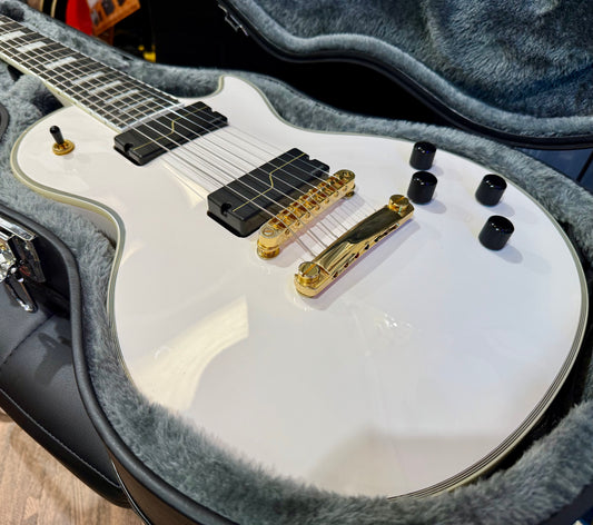🔥MINT 2024🔥 Epiphone Matt Heafy Origins Les Paul Custom 7-String~ Bone White!