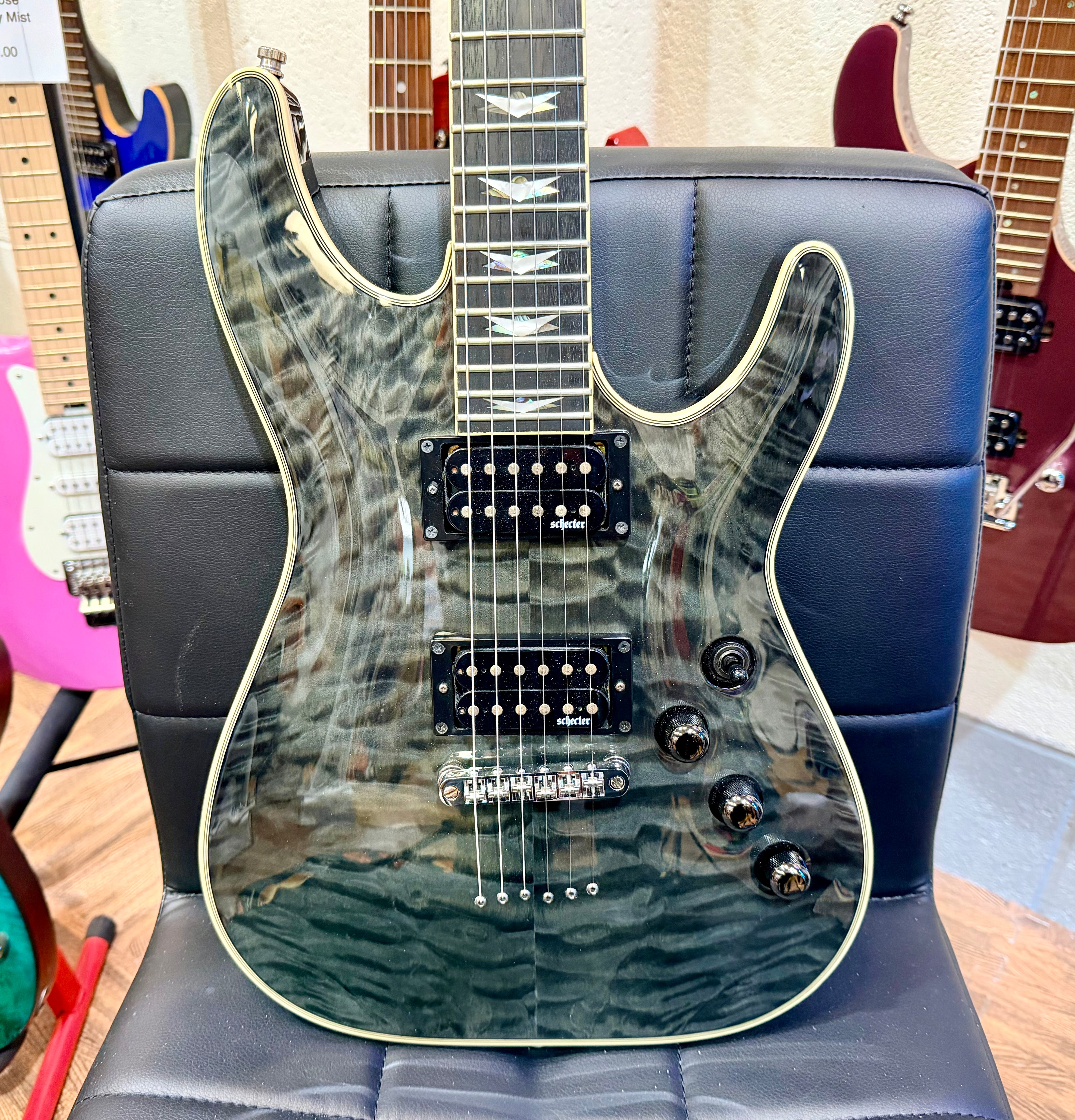 🔥MINT🔥 Schecter Omen Extreme 6 Electric Guitar~ See Thru Black~ Diamond~ 2020!