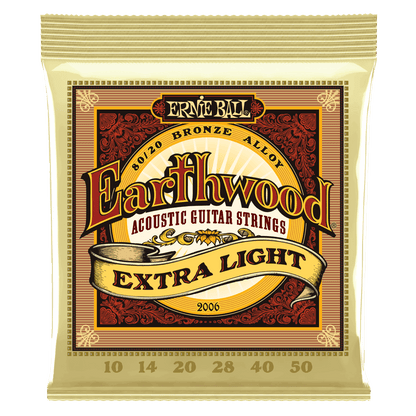 Ernie Ball Earthwood Extra Light 80/20 Bronze Acoustic Guitar Strings- 10-50 Gauge