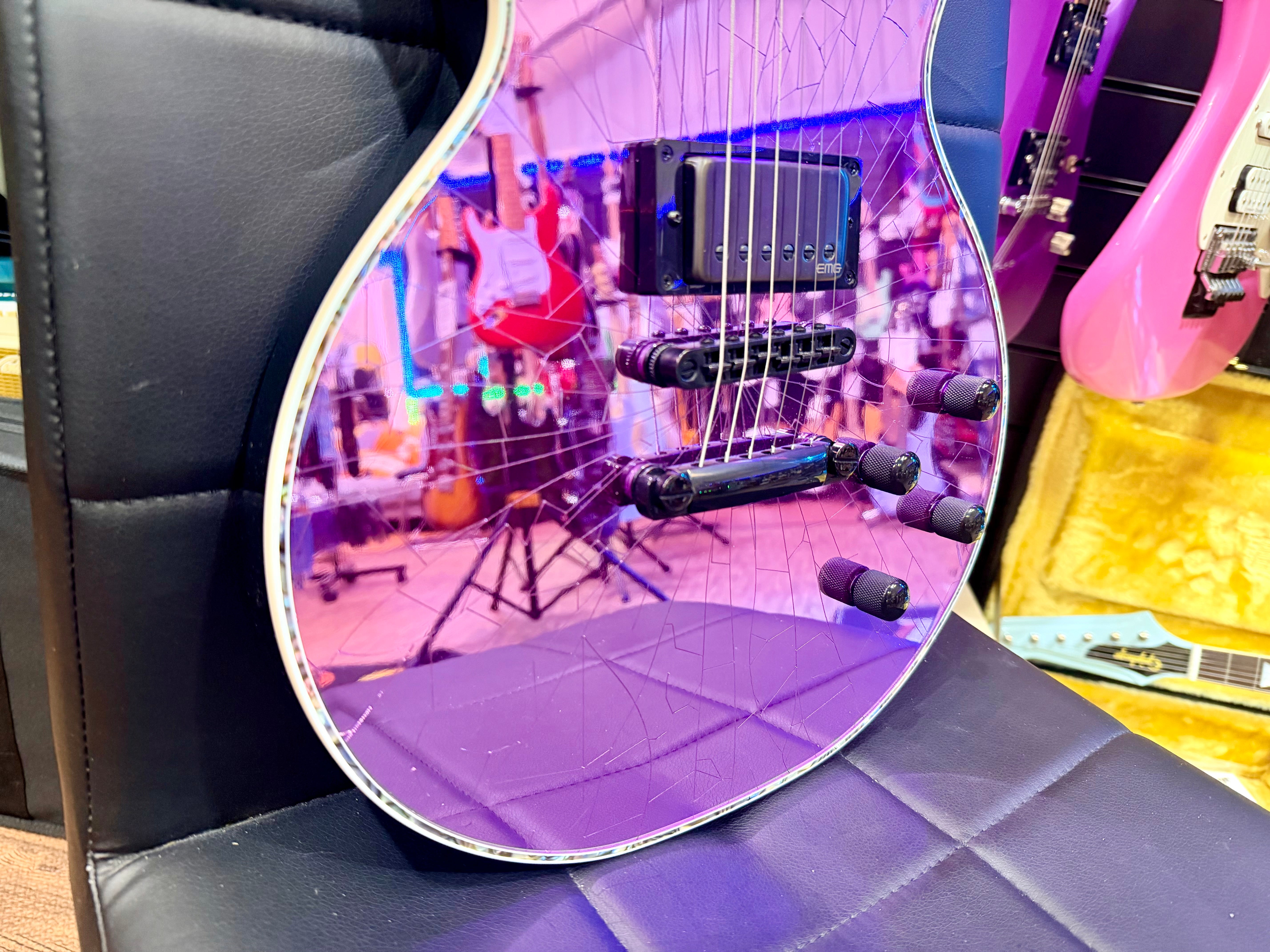 🔥2021🔥 Jackson Pro Series Marty Friedman MF-1 Purple Cracked Mirror Signature!