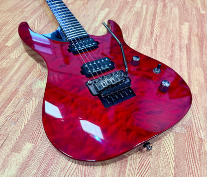 🔥RARE🔥 Washburn Parallaxe PXS10FRQTR Floyd Rose~ Seymour Duncan~ 2014~ Red
