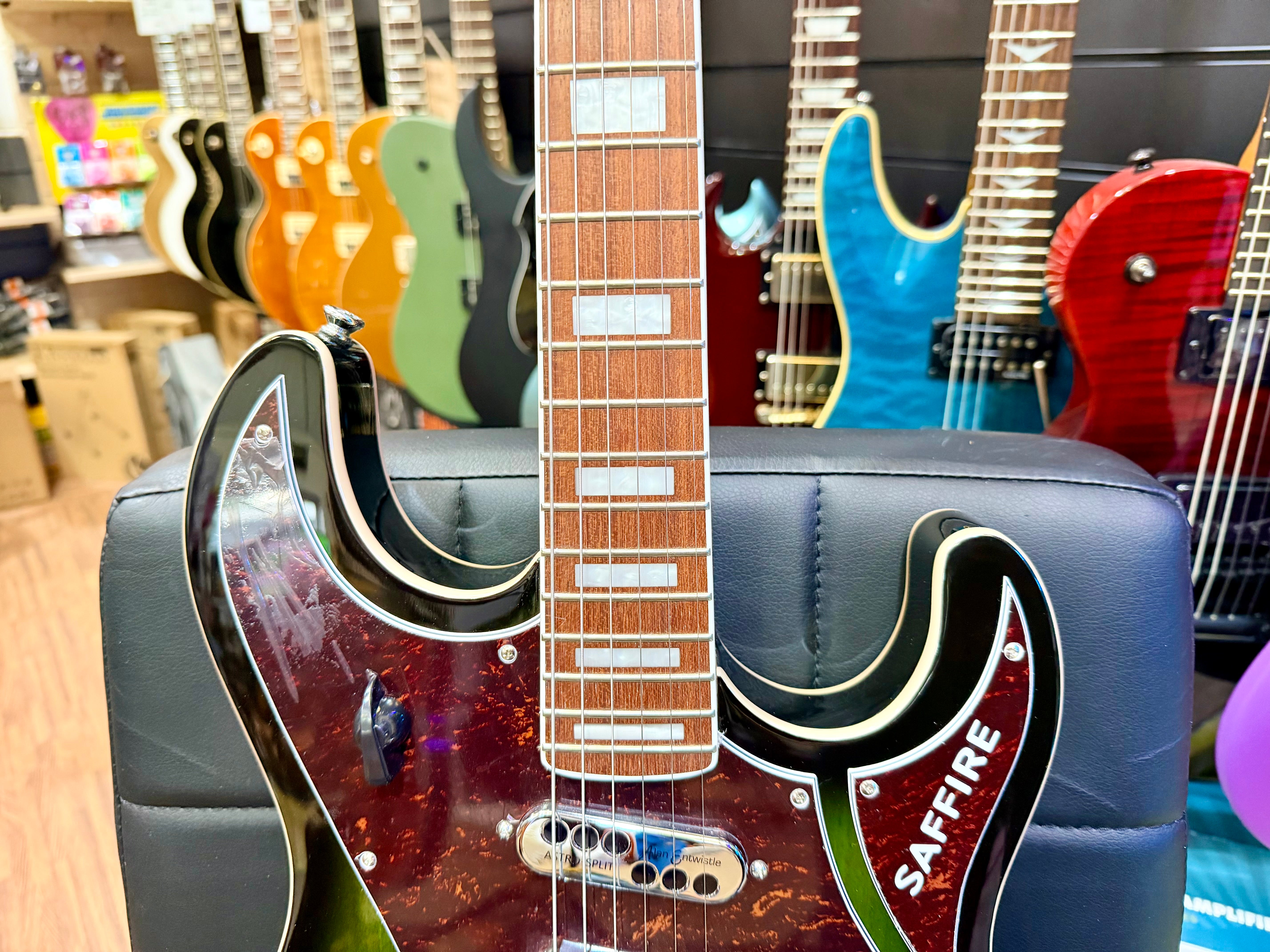 🔥NEW🔥 Rapier Saffire Ultra Electric Guitar~ Greenburst~ Astro-Split Pickups!
