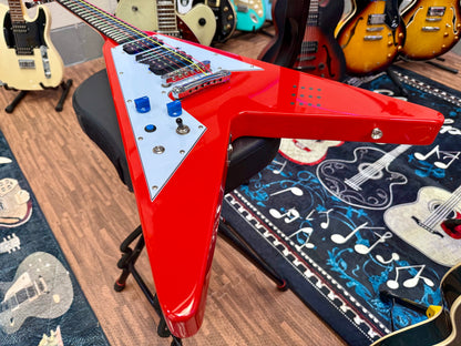 🔥DR WHO🔥 Custom Flying V Left Handed Guitar~ Doctor Who Tardis Lights~ Lefty!