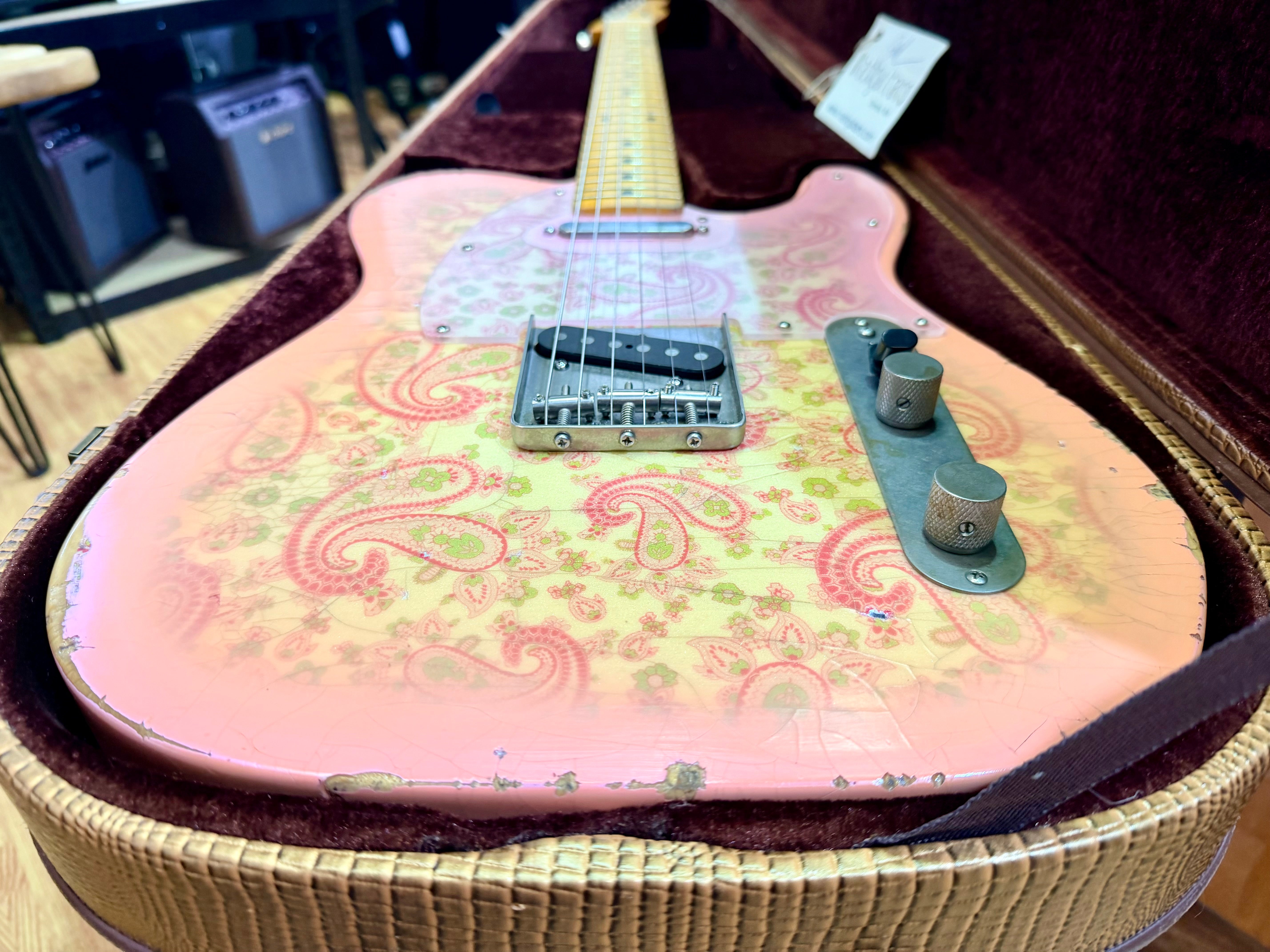 ✨2018✨ Nash Guitars T-68 Pink Paisley Telecaster Relic~ Lollar Pickups + Case!