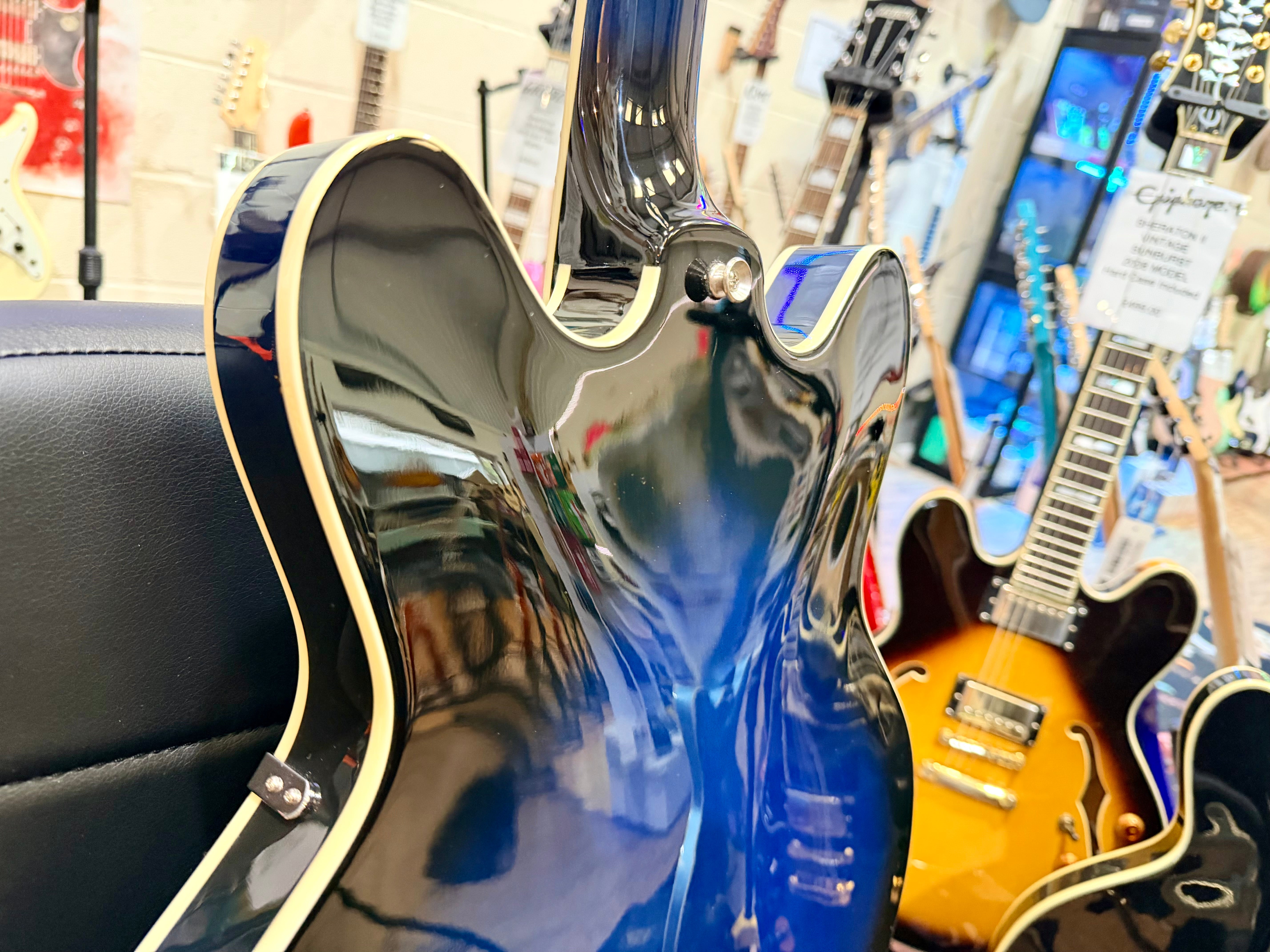 🔥MINT🔥 Vox Bobcat S66 Semi-Hollow ‘335’ Bigsby~ Blue Burst~ 2022 Korea 3 Pickup!