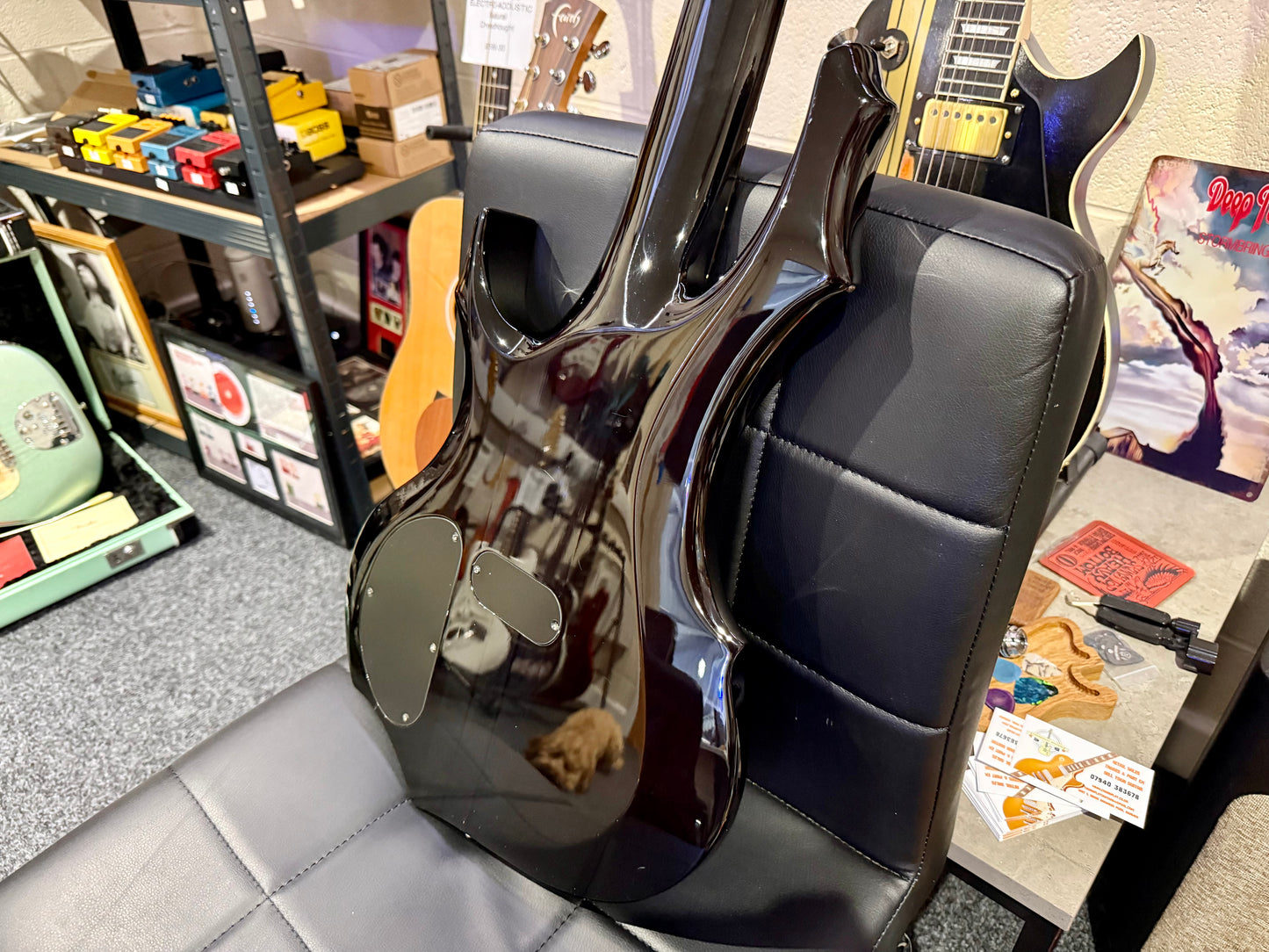 🔥5 STRING BASS🔥 ESP Ltd F-415FM~ See Thru Black~ EMG Pickups~ Electric Bass!