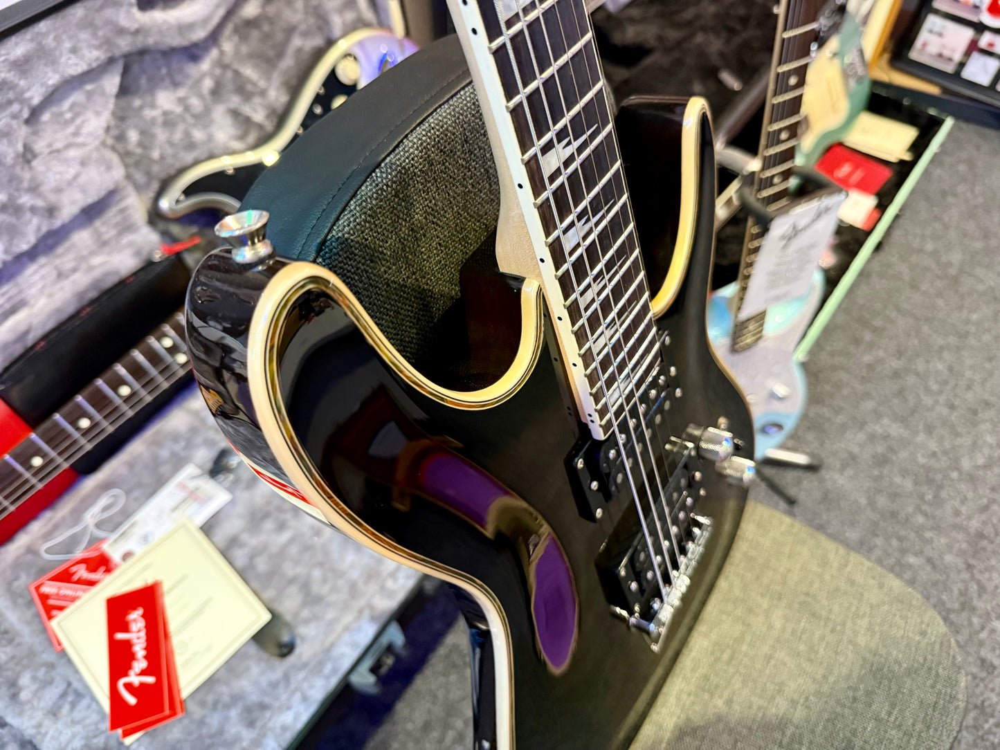 🔥MINT🔥 2023 East Coast GV320 Super Strat Electric Guitar~ Black Ice Burst!