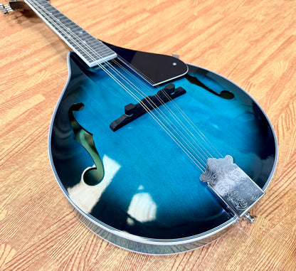 ✨ IRIN 8-String A-Style Acoustic Mandolin – Folk~ Blue Burst! ✨