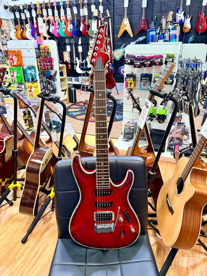 ⚡️2020⚡️ Ibanez SA360QM SA Series Electric Guitar~ Transparent Red Burst~ HSS!