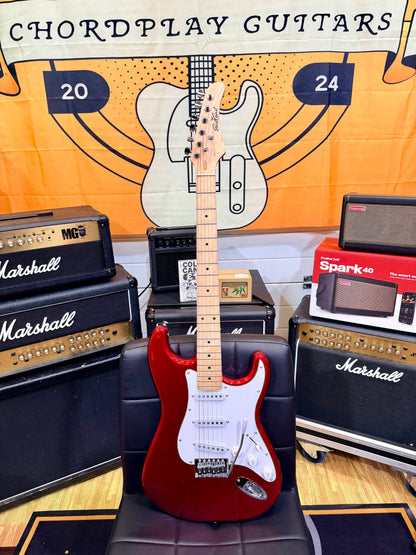 🎸 EastCoast ST1 Electric Guitar- Candy Apple Red~ Maple Neck Stratocaster 🎸