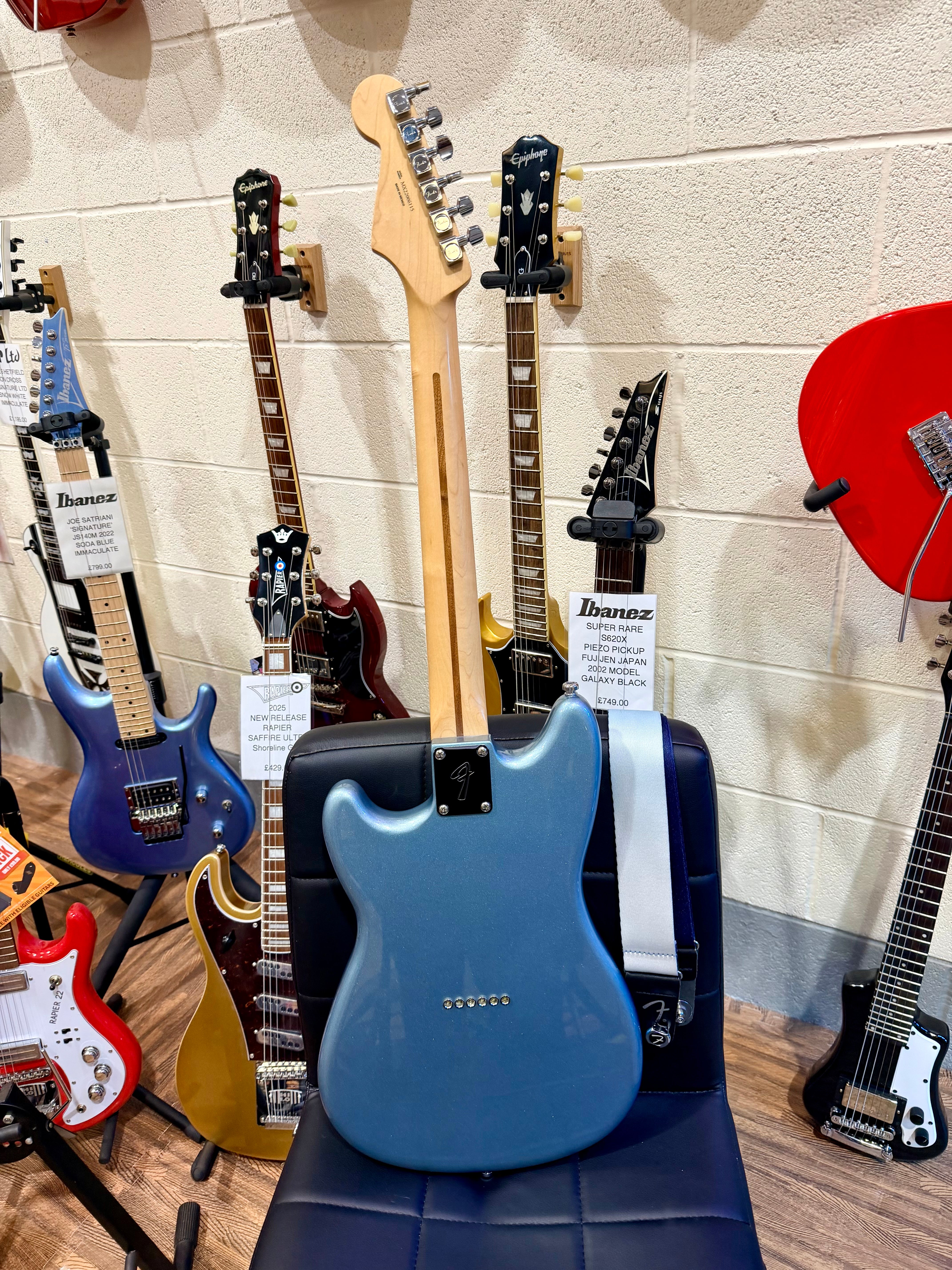 🌟2022 MINT🌟 Fender Player Duo Sonic HS~ Ice Blue Metallic~ Pau Ferro~ Mexican!