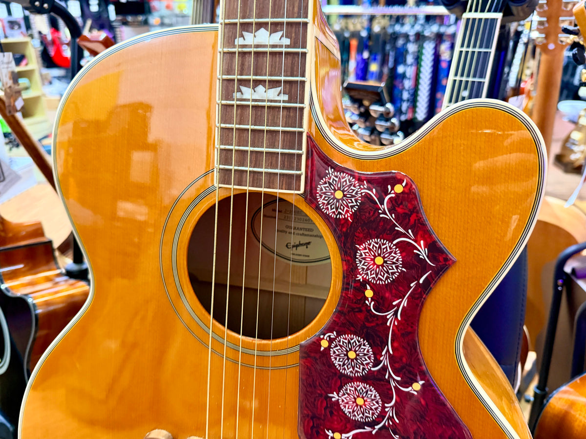 2023 Epiphone J-200 EC Studio Electro-Acoustic~ Natural~ Super Jumbo Guitar