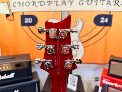 🌟2024🌟 PRS SE Custom 24-08 Charcoal Red Burst~ Locking Tuners & Gig Bag!