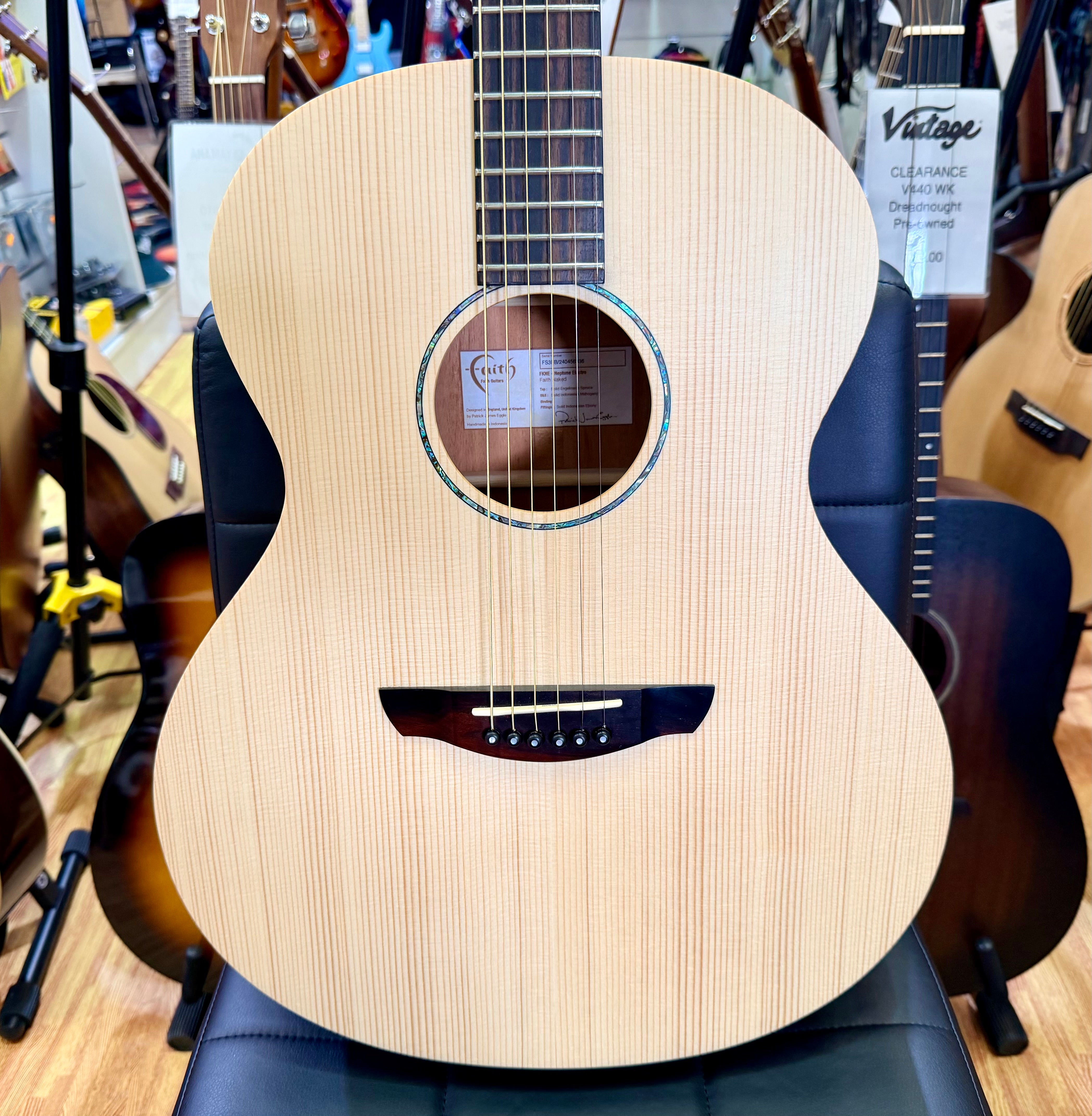 ✨ Faith Naked Neptune Electro Acoustic~ Solid Spruce~ FKNE 2024 + Bag ✨