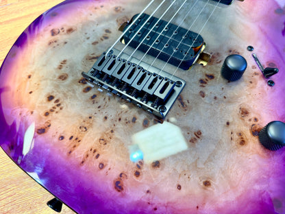 ⚡️NEW⚡️ Spira S-457 7 String Trans Purple~ Poplar Burl Top Electric Guitar~ 2026
