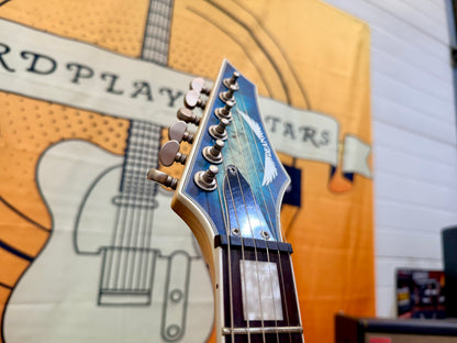 🔥2021🔥 Dean Exile Select 6 Hardtail~ Turquoise Burst Poplar Burl~ EMG Active!