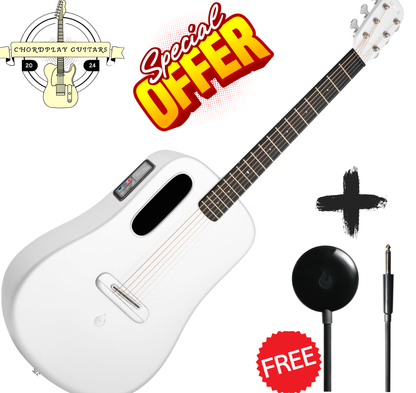 🔥 LAVA Music ME 4 36” Smart Carbon Electro Acoustic Guitar~ White~ FREE Cable 🔥