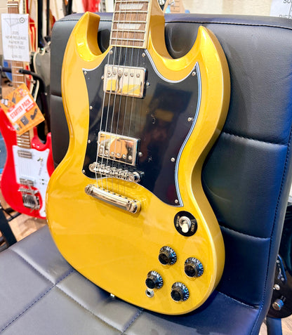🌟2023 MINT🌟 Epiphone SG Traditional Pro~ UK Exclusive Metallic Gold~ Coil Tap!