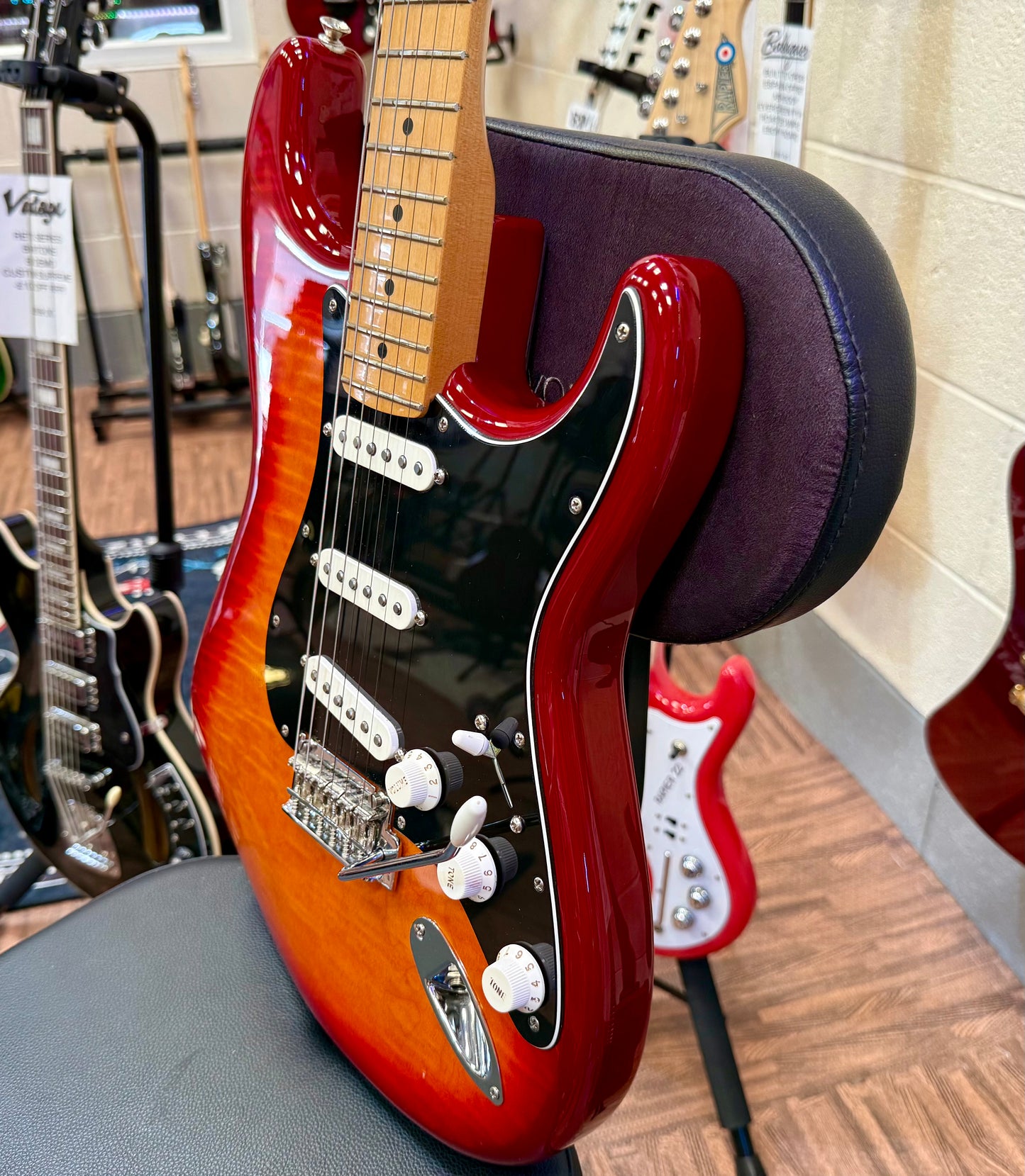 🔥2022🔥 Fender Player Plus Top Stratocaster~ Aged Cherry Burst~ Mexican Strat!