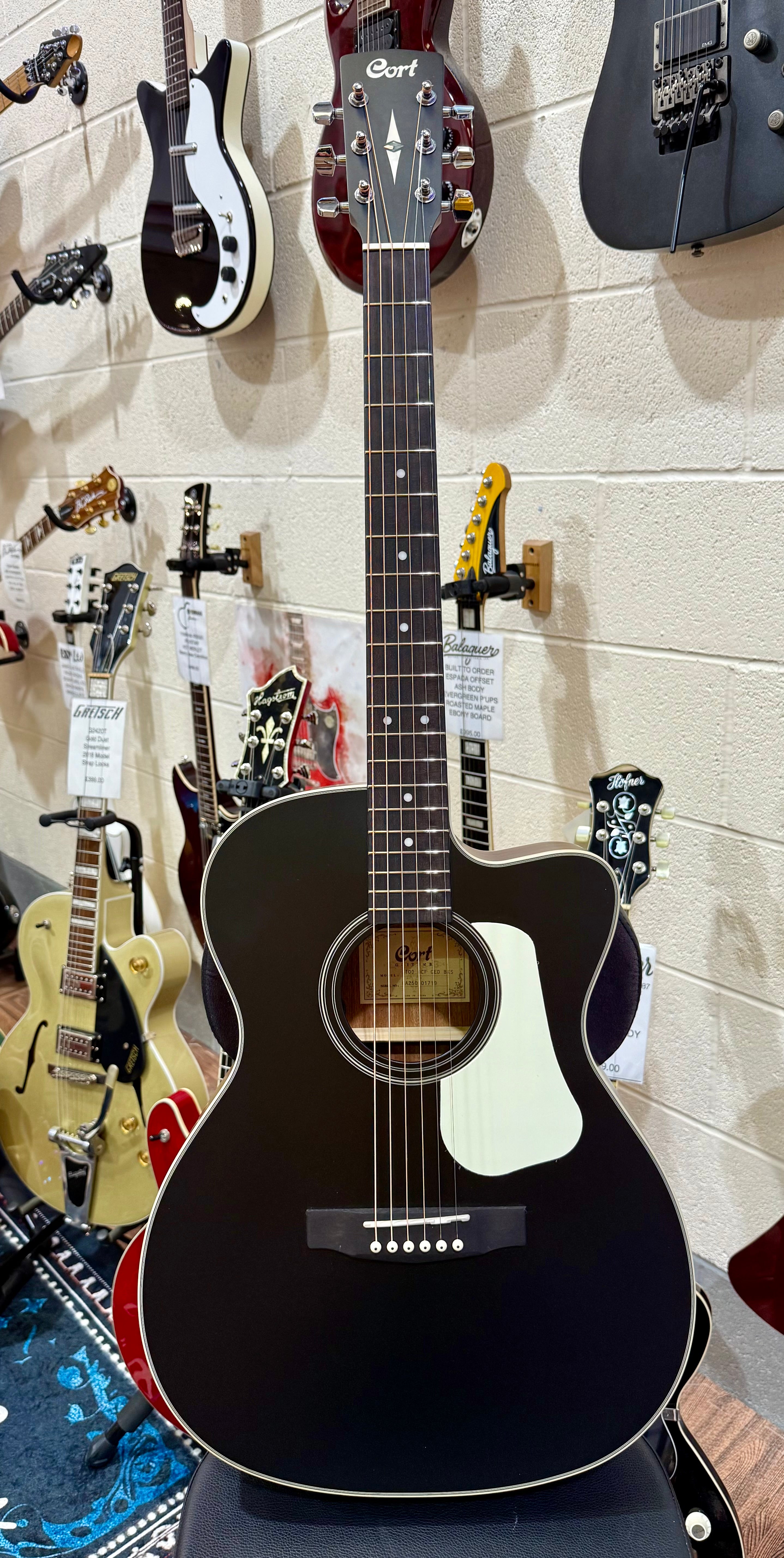 🌟2025 BRAND NEW MODEL🌟 Cort L100 OCF CED Black Satin Electro-Acoustic Guitar!