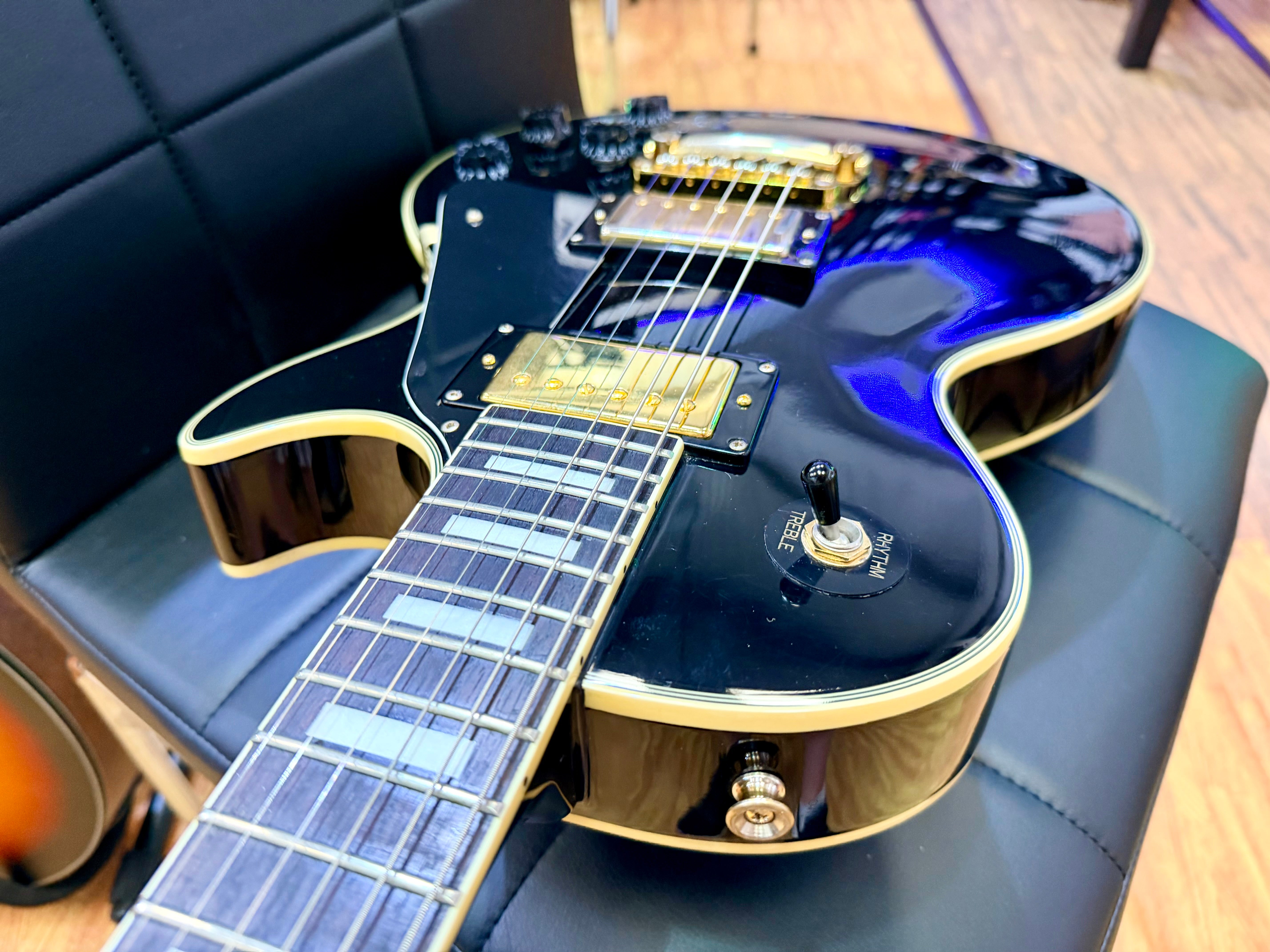 🔥RARE 1989🔥 Epiphone Les Paul Custom MIK First Year~ Open Book~ Korea~ Black!