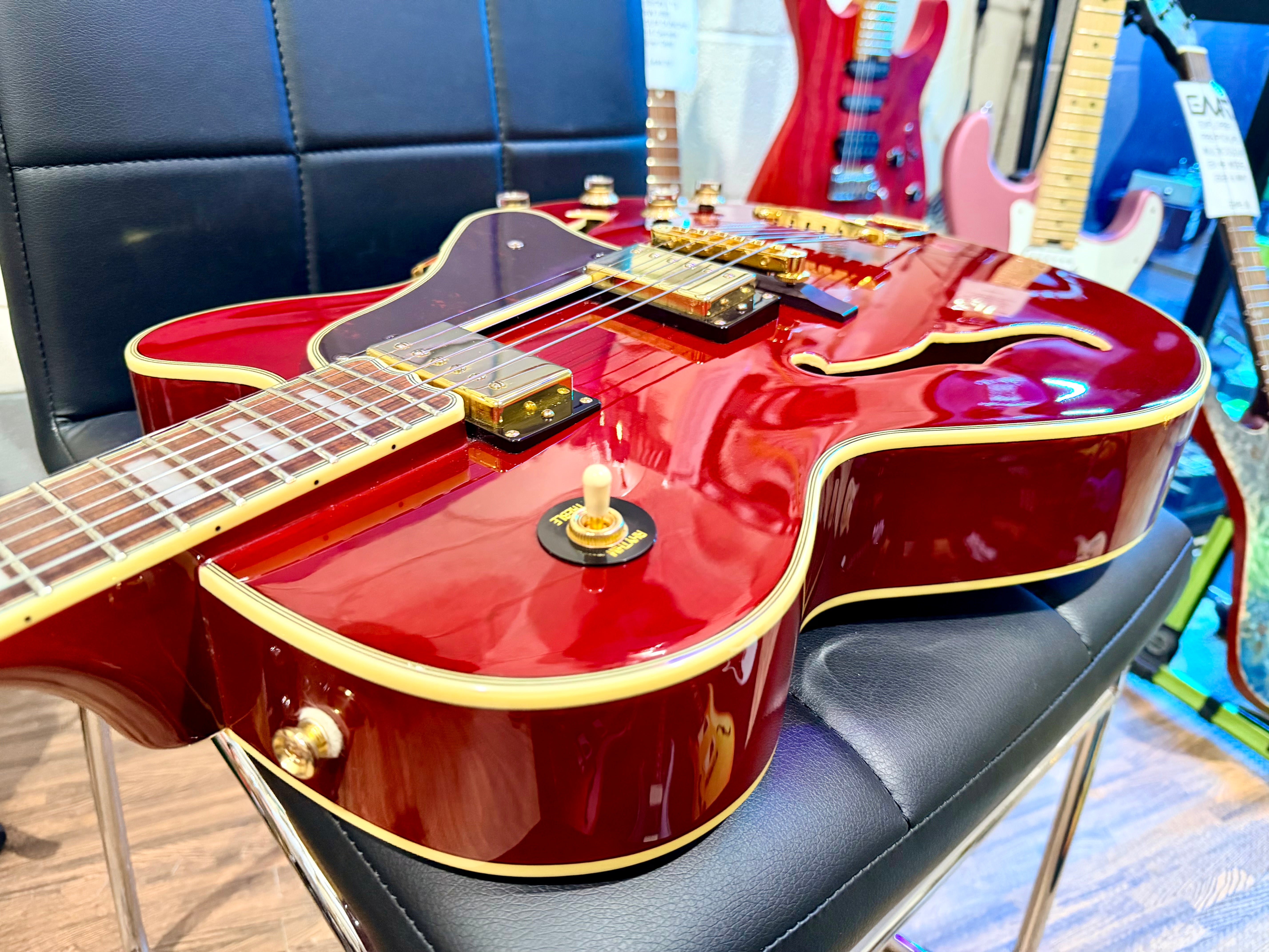 🔥MINT 2019🔥 Epiphone Joe Pass Emperor II Pro~ Rare Wine Red Hollowbody + Hard Case