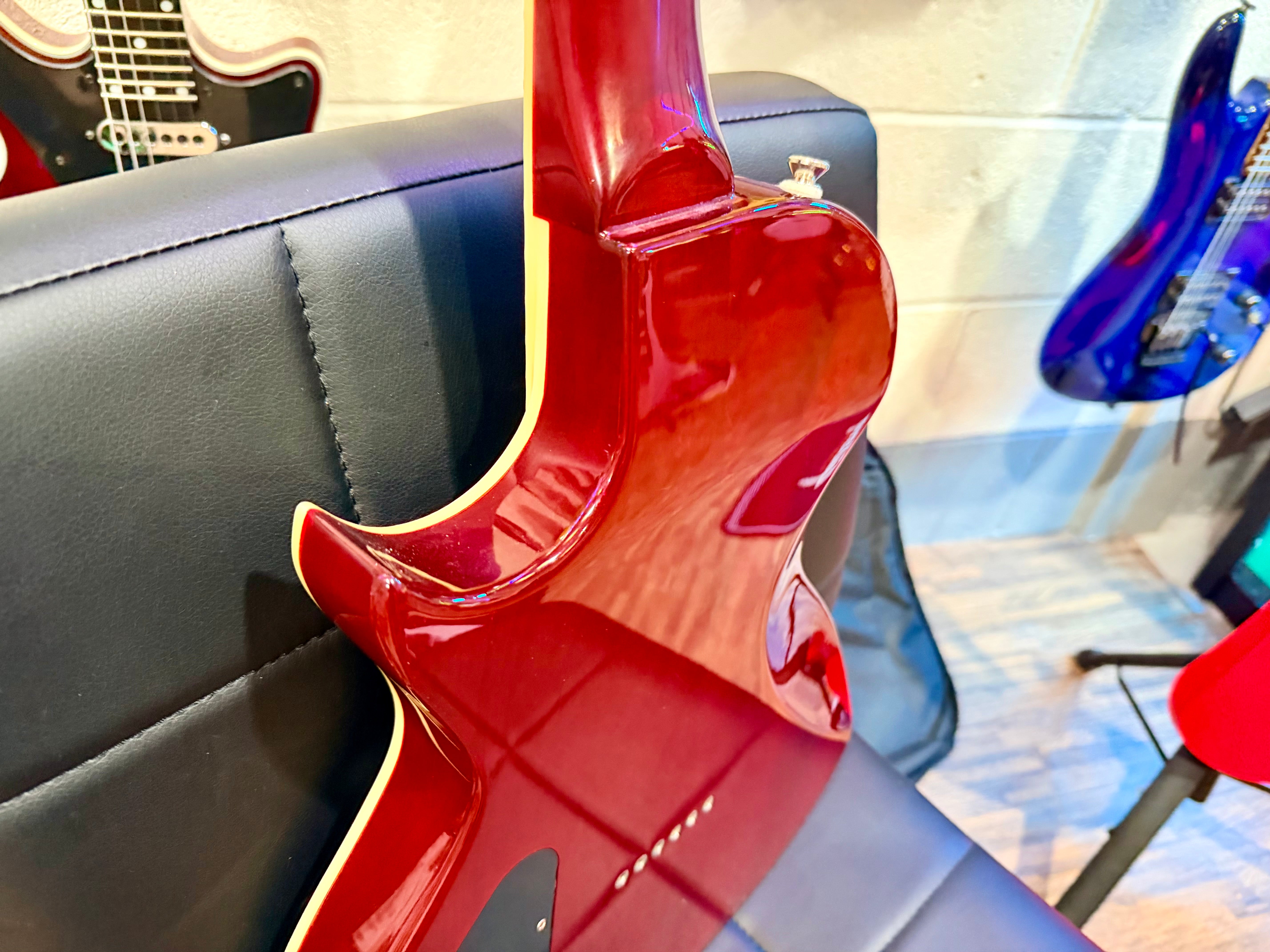 🔥2014🔥 Epiphone Nighthawk Custom Reissue Quilt Electric Guitar~ Translucent Red