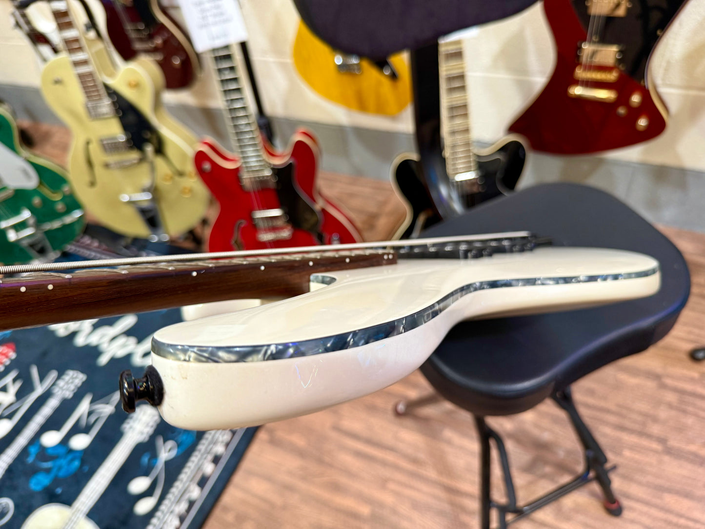 🌟MINT🌟 Cort C5-H 5 String Electric Active Bass Guitar~ Pearl White Finish!