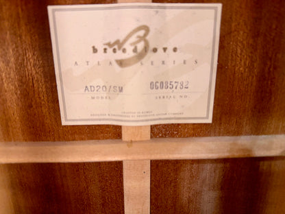 🔥EX-DEMO🔥 Breedlove Atlas Series AD20/SM Acoustic Dreadnought Guitar~ Natural!