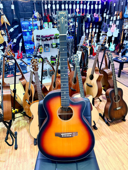 ✨NEW✨ Vintage VEC1900SB Stage Series Grand Auditorium Electro Acoustic Guitar!