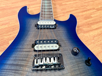 🔥 2023 🔥 Cort KX300 Electric Guitar~ Open Pore Cobalt Blue Burst~ EMG Pickups!