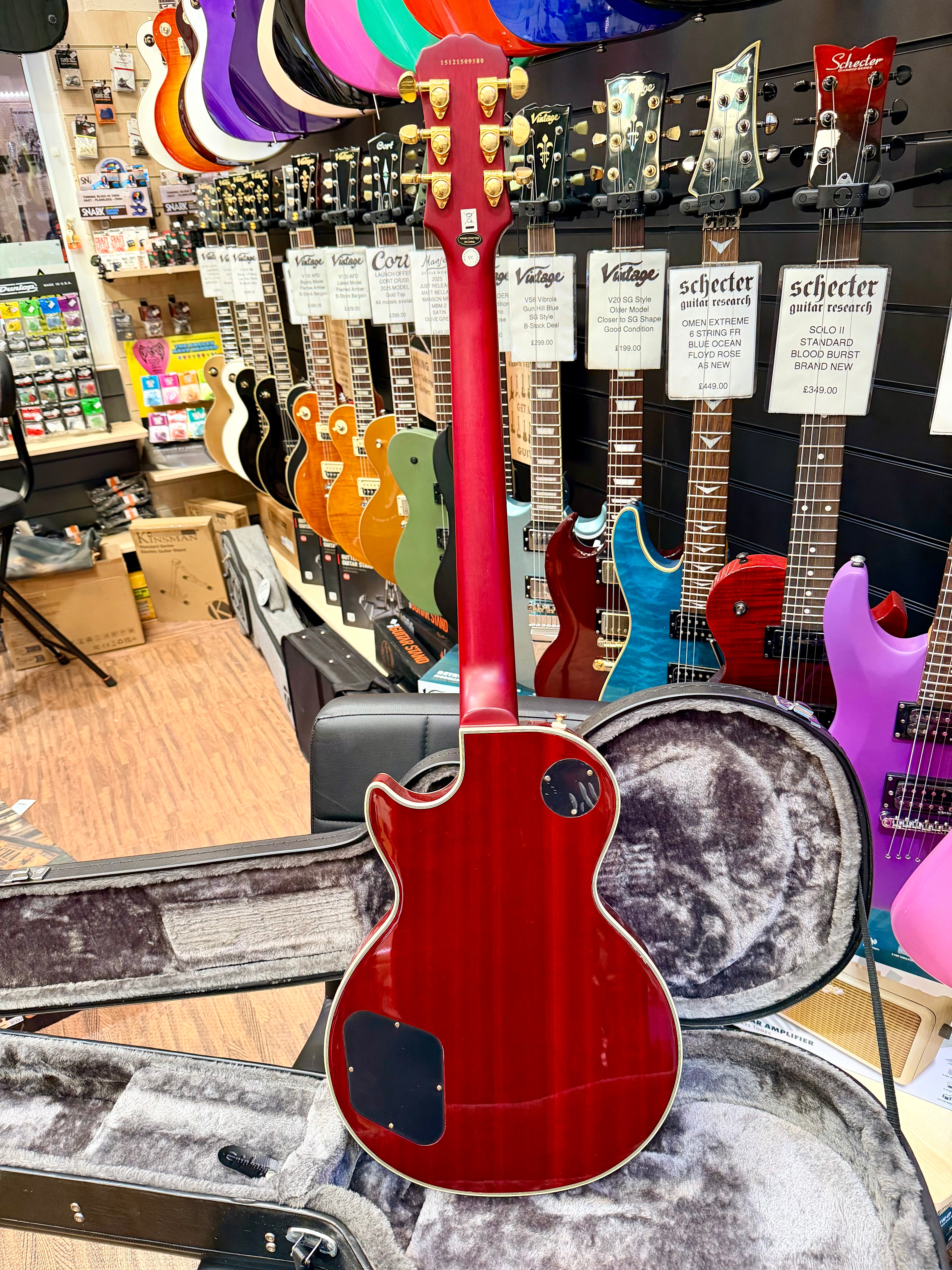 🔥GIBSON PICKUPS🔥 Epiphone Prophecy Les Paul Custom Plus GX~ Cherry Sunburst!
