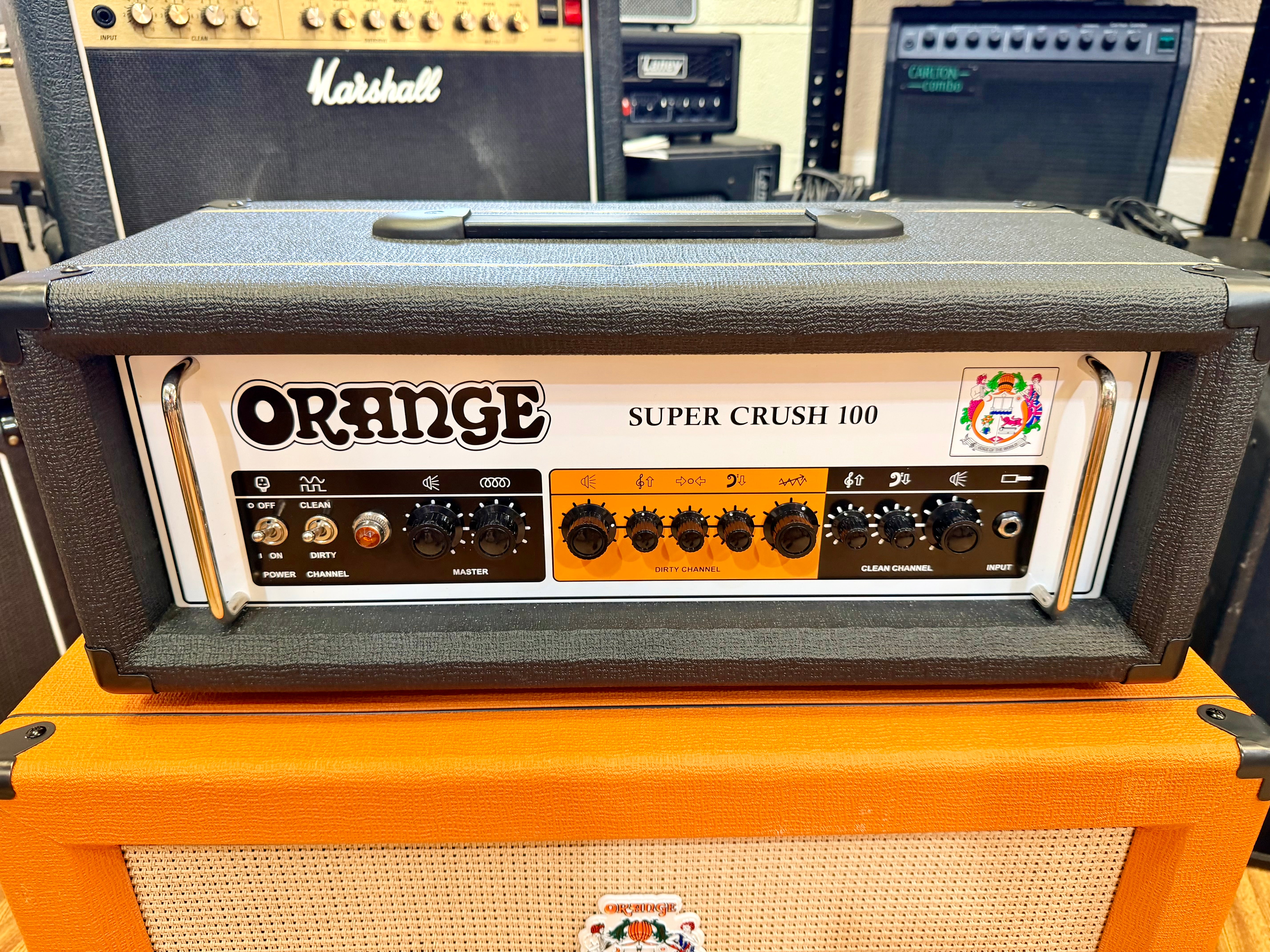 🍊DEAL🍊 Orange Super Crush 100 Head + PPC212 2x12 Cab~ Guitar Amp Stack~ MINT!