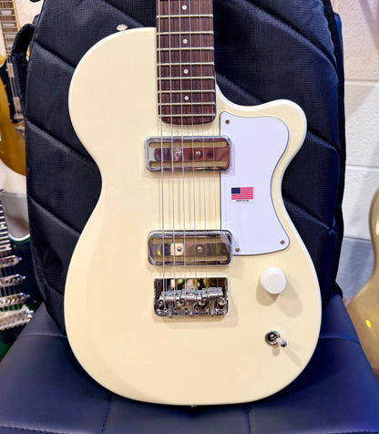🌟NEW🌟 Harmony Juno Standard Electric~ Pearl White Gold Foil P90 + Mono Case!