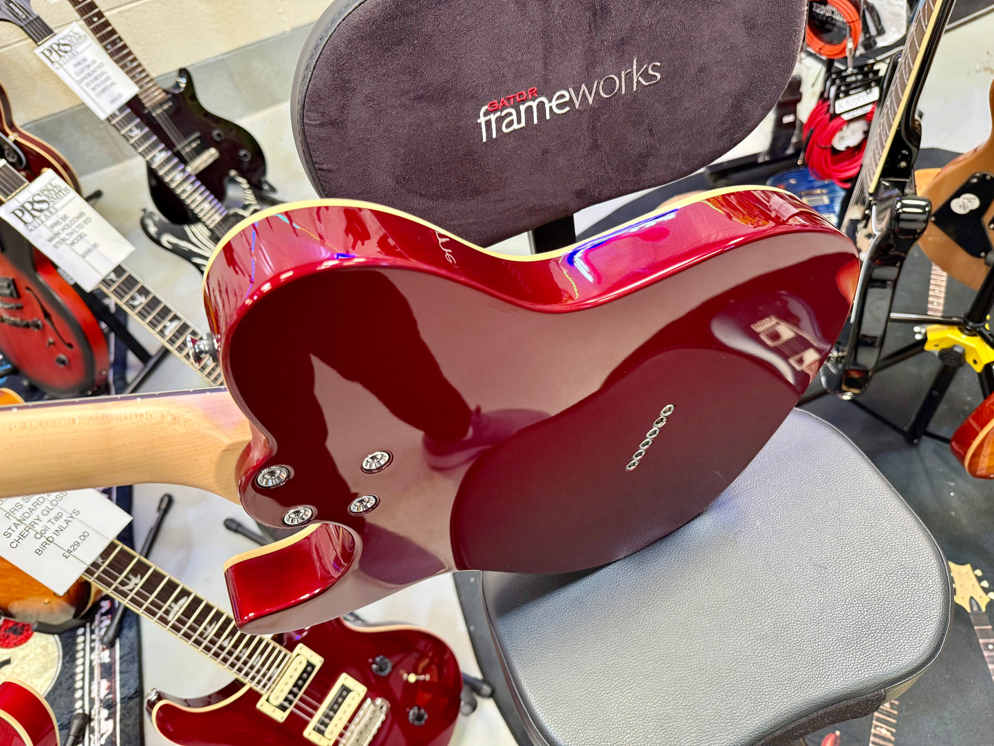 🎸 Fret-King Country Squire Stealth~ Candy Apple Red~ Telecaster Shape~ 2022 🎸