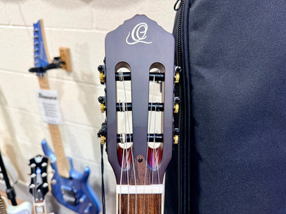 🔥NEW🔥 Ortega TourPlayer Electro-Acoustic Classical Guitar~ Nylon Thin~ Black!