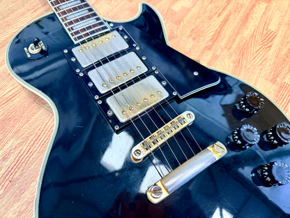 🇯🇵 RARE 🇯🇵 1970s Antoria Les Paul Custom~ Black Beauty 3 Pickup MIJ Japan!