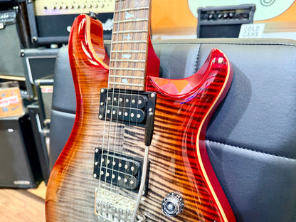 🌟2024🌟 PRS SE Custom 24-08 Charcoal Red Burst~ Locking Tuners & Gig Bag!