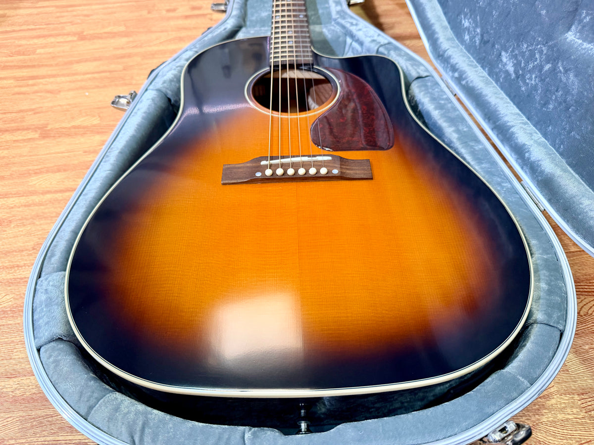 Epiphone Inspired by Gibson J-45 Cutaway Electro-Acoustic~ Hiscox Case~ Sunburst