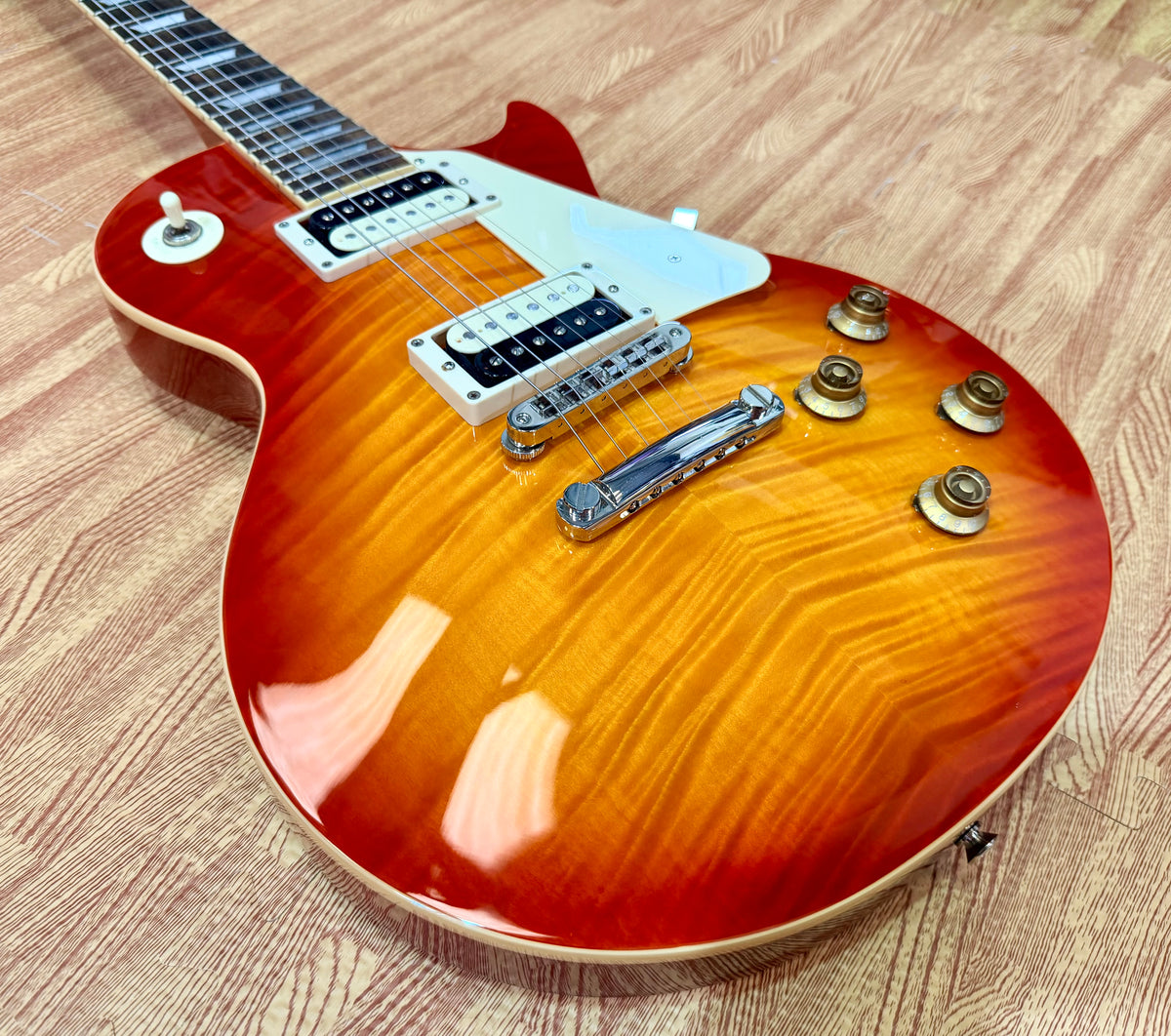 ☀️2023☀️ Burny RLG-55Z Heritage Cherry Sunburst Les Paul Electric Guitar!