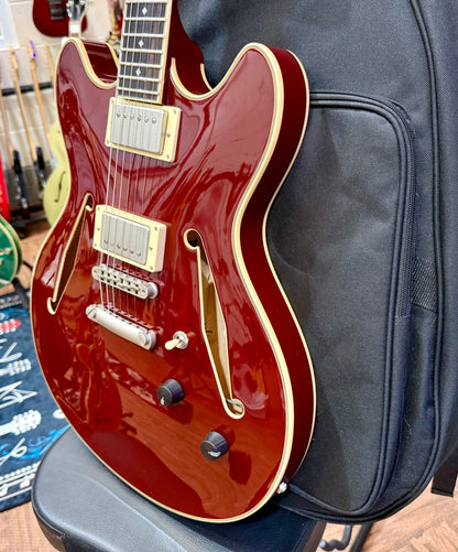 🌟MINT🌟 D’Angelico Excel Series DC Tour Hollowbody Centre Block~ Solid Wine Red