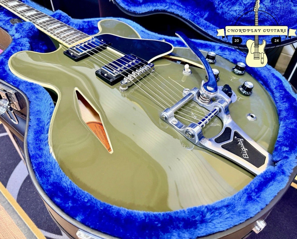 ⚡️2023⚡️ Epiphone Shinichi Ubukata ES-355 Olive Drab~ Inspired By Gibson Custom!