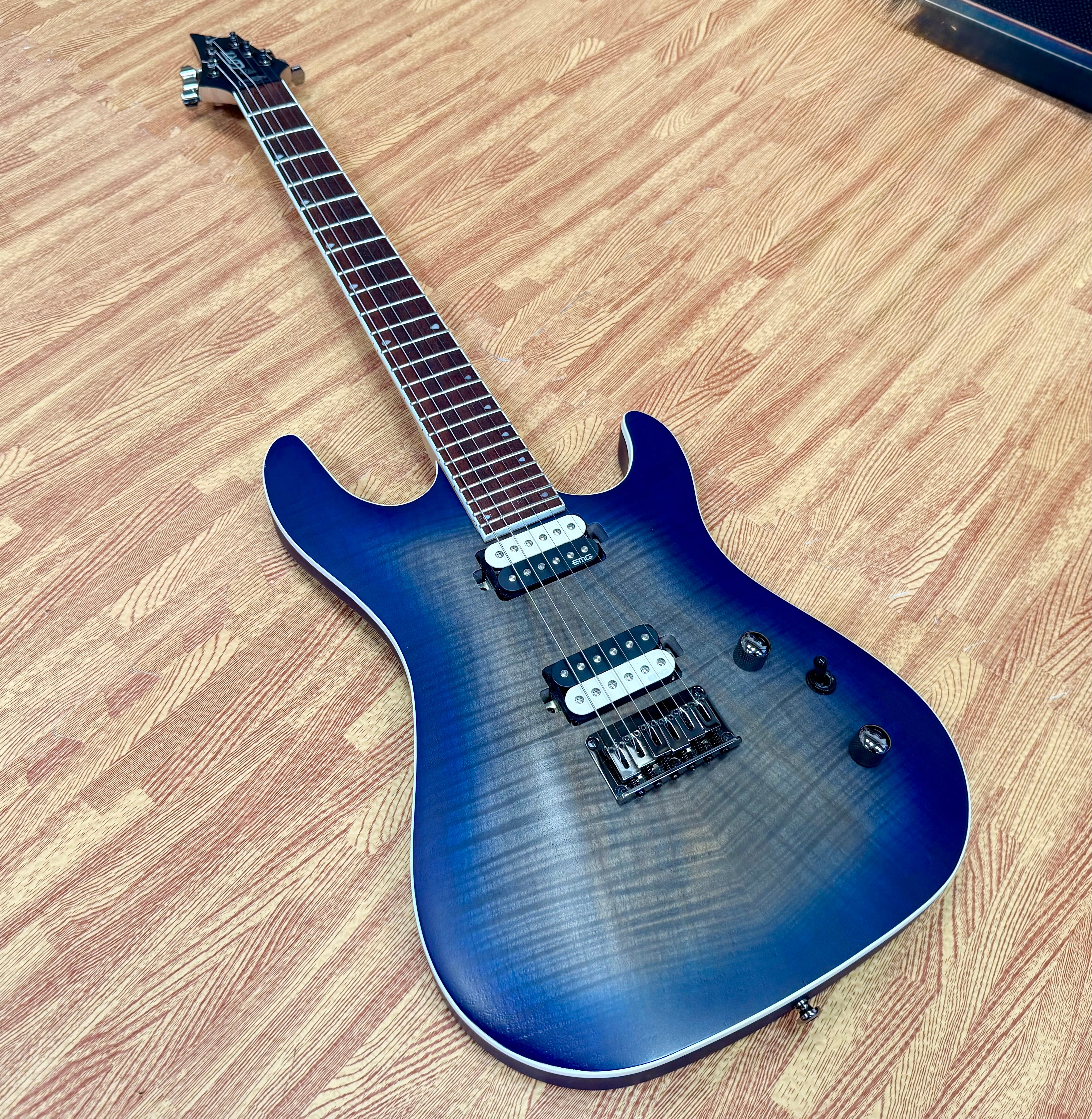 🔥 2023 🔥 Cort KX300 Electric Guitar~ Open Pore Cobalt Blue Burst~ EMG Pickups!