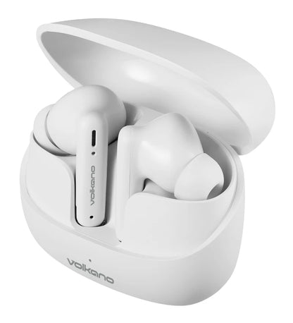 Volkano Jupiter True Wireless TWS Bluetooth Earphones - White