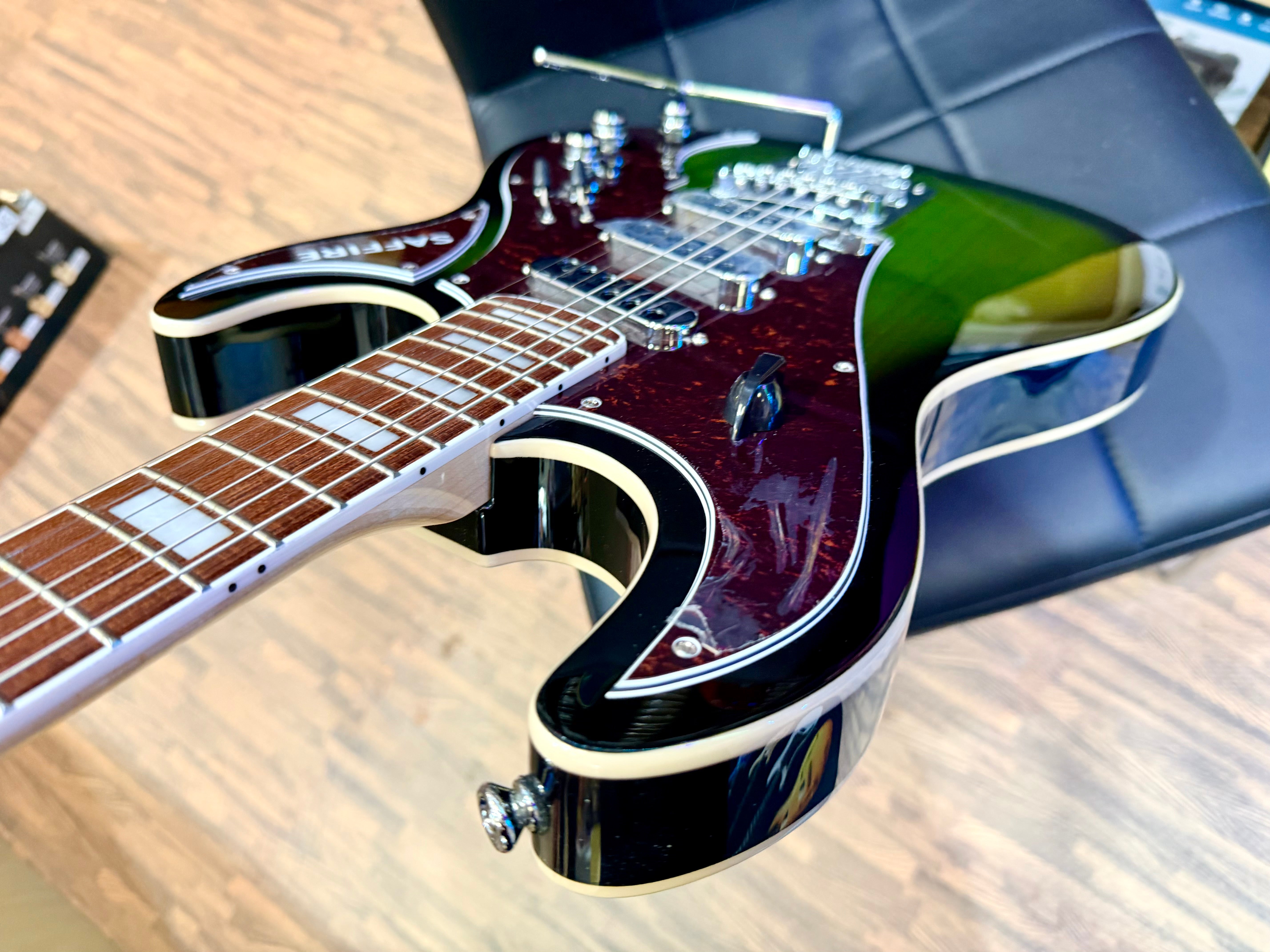 🔥NEW🔥 Rapier Saffire Ultra Electric Guitar~ Greenburst~ Astro-Split Pickups!