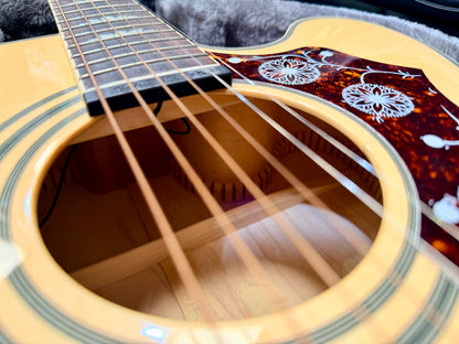 ✨MINT✨ Epiphone EJ-200SCE Jumbo Electro Acoustic~ Natural~ Esonic 2 + H/Case!