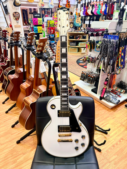 🔥2024🔥 Epiphone Inspired By Gibson Custom Les Paul~ Alpine White~ USA Pickups!